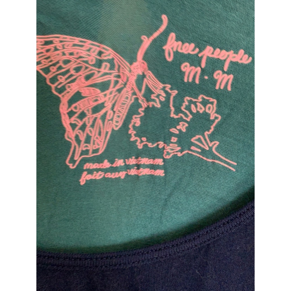 Free People Teal and Navy Tunic Top - Picture 5 of 10